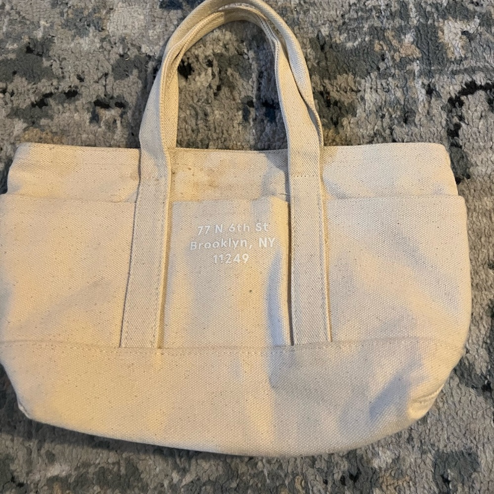 Glossier Cream Tote Bag